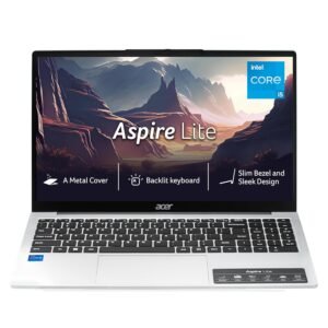 Acer Aspire Lite i5 12450H 16GB 512GB laptop, Acer Aspire Lite 12th Gen i5 laptop, Acer AL15-52H Pure Silver laptop, Acer 15.6 inch FHD IPS laptop, Acer 16GB RAM 512GB SSD laptop